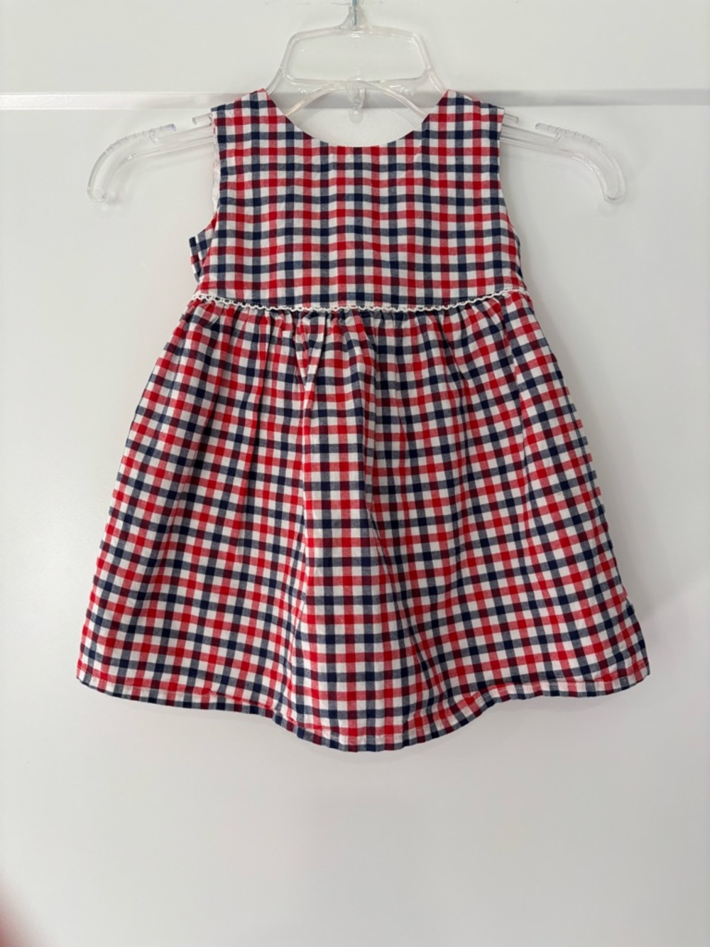 Baby B’Gosh Red White and Blue Gingham Dress 18m